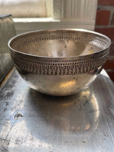 Silver Buddhist Monk Offering Bowl