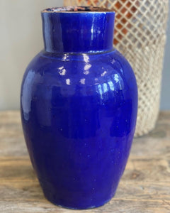 Moroccan Blue Porcelain Vessel