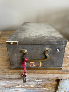 Vintage London Bankers Box with key