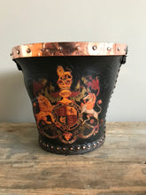 Load image into Gallery viewer, Antique Leather Studded Fire Bucket