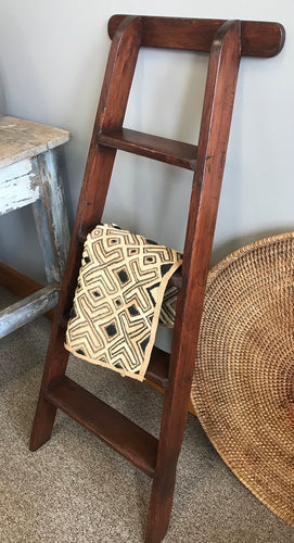 Antique Victorian Wooden Library Ladder