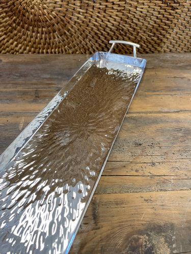 Silver Plated Sunburst Patterned Tray