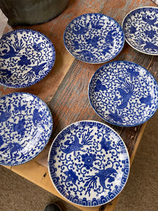 Miscellaneous Japanese Phoenix Patterned Pottery