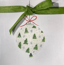 Load image into Gallery viewer, Fir Trees &amp; Snowflakes Ornament- Gift/Place Card Enclosures - 8 pak