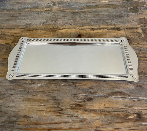 Pierced Silver Plated Tray