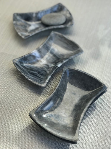 Black Marble Soap Dish
