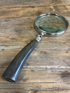 Charcoal Cattle Horn Magnifying Glass
