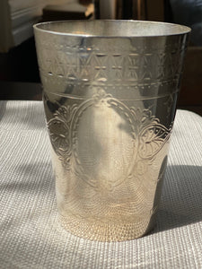 Silver Plated Engraved Cup