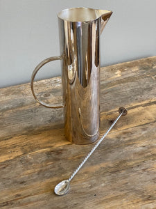 Vintage Silver Plated Jug with Mixer Spoon