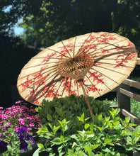 Load image into Gallery viewer, Hand Painted Thai Paper Parasol