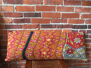 Kantha Inspired Lumbar Pillow